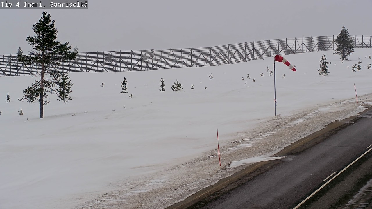 Weather Camera Image Road 4 Inari, Saariselkä, Kaunispää, Inari, Lappi