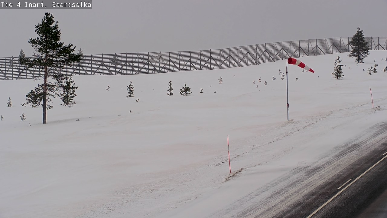 Weather Camera Image Road 4 Inari, Saariselkä, Kaunispää, Inari, Lappi