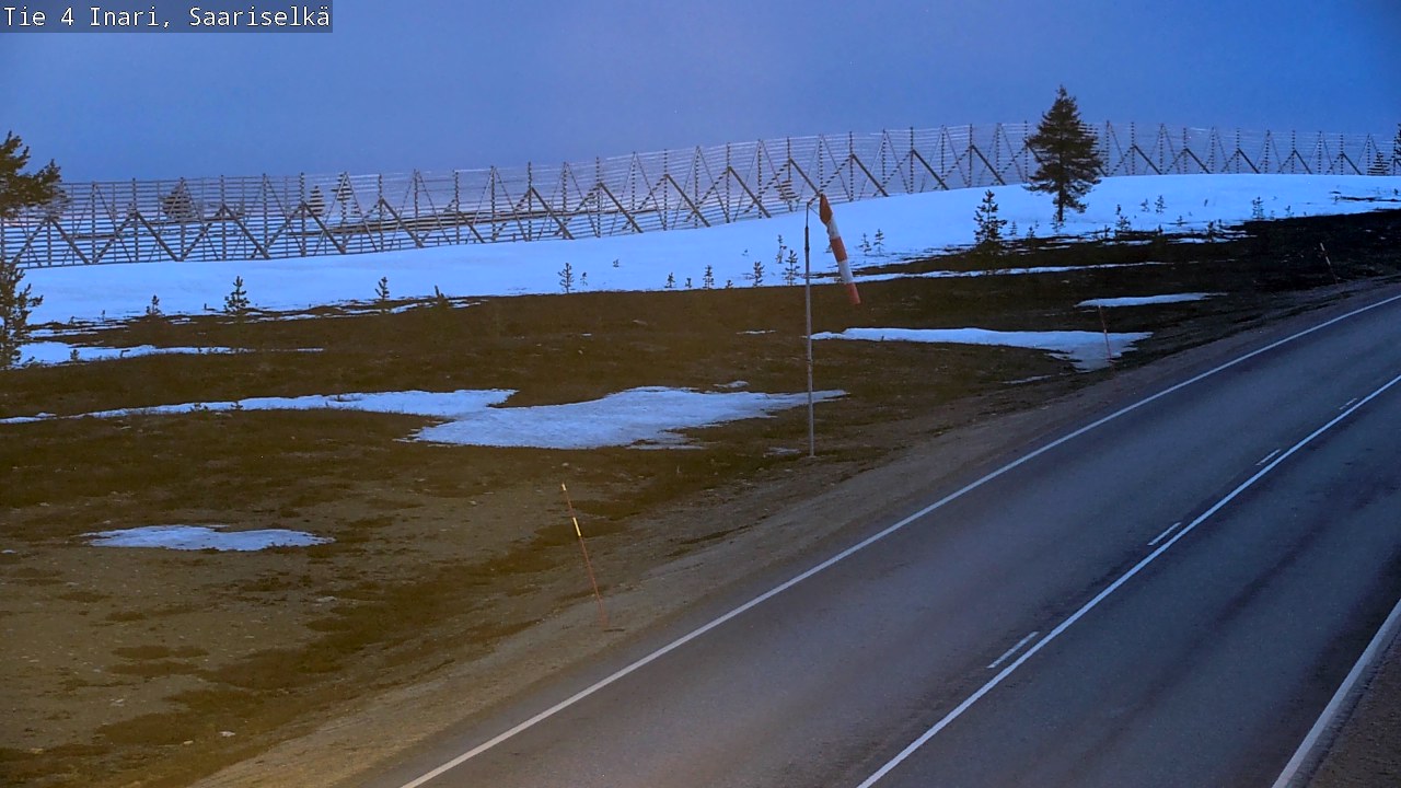Weather Camera Image Road 4 Inari, Saariselkä, Kaunispää, Inari, Lappi