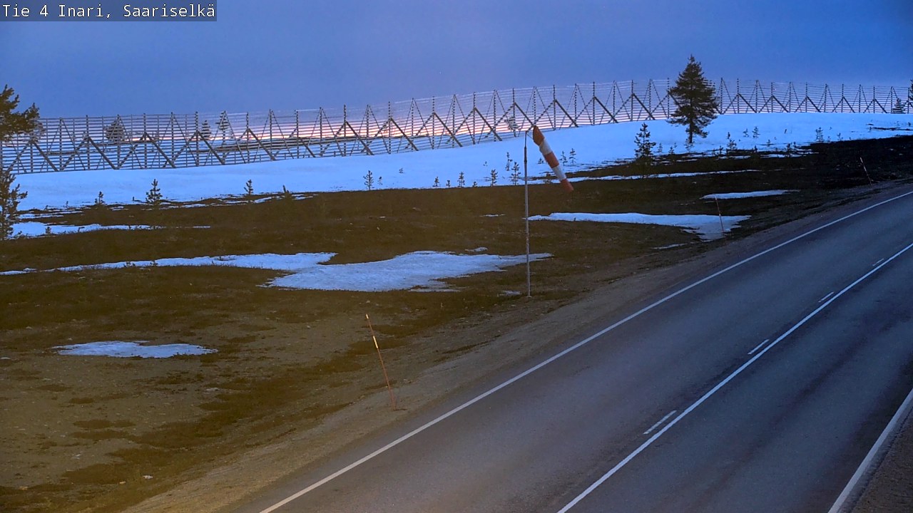 Weather Camera Image Road 4 Inari, Saariselkä, Kaunispää, Inari, Lappi