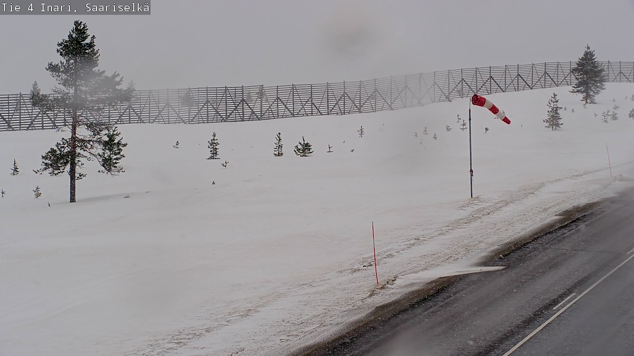 Weather Camera Image Road 4 Inari, Saariselkä, Kaunispää, Inari, Lappi