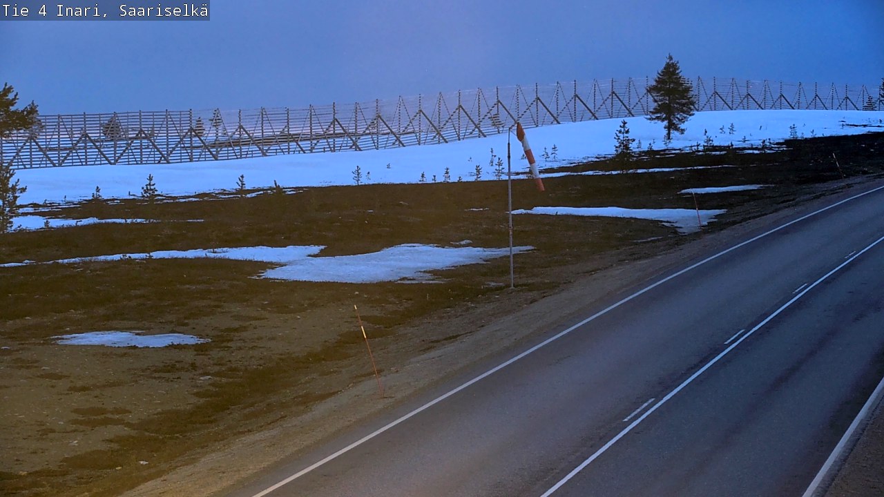 Weather Camera Image Road 4 Inari, Saariselkä, Kaunispää, Inari, Lappi