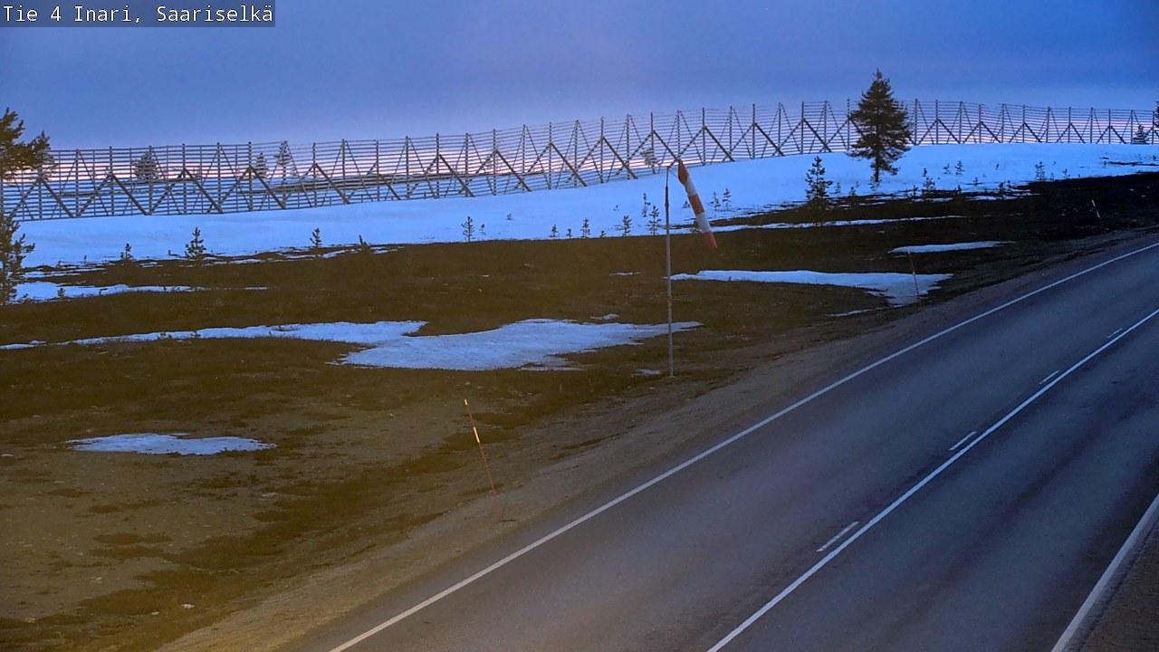 Weather Camera Image Road 4 Inari, Saariselkä, Kaunispää, Inari, Lappi
