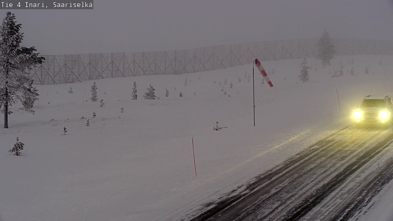 Weather Camera Image Road 4 Inari, Saariselkä, Kaunispää, Inari, Lappi