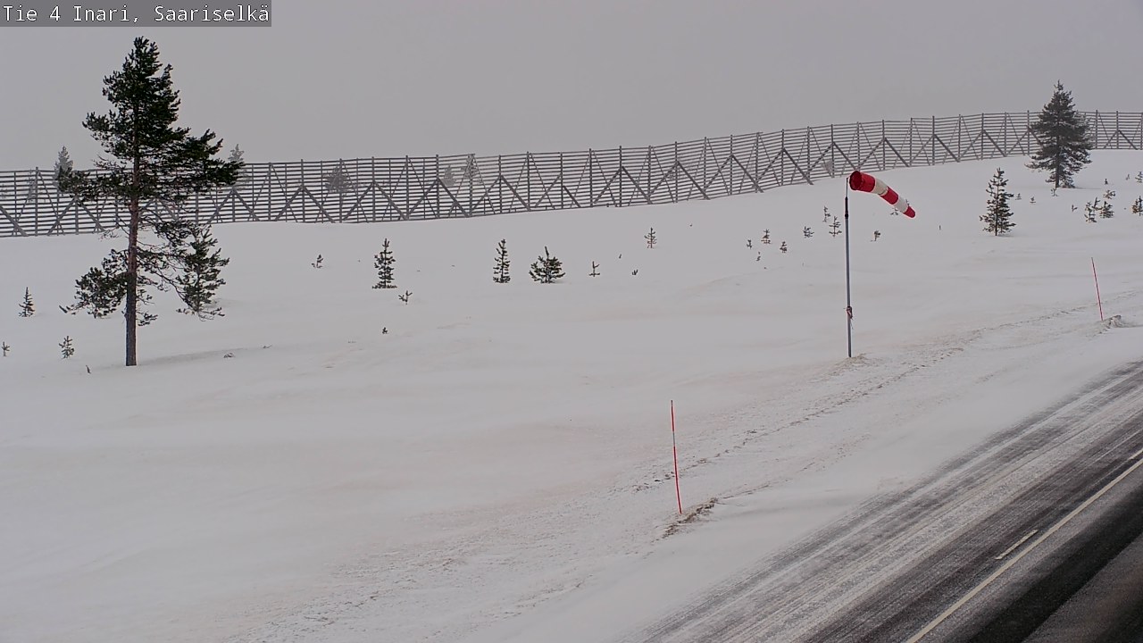 Weather Camera Image Väg 4 Enare, Saariselkä, Kaunispää, Inari, Lappi