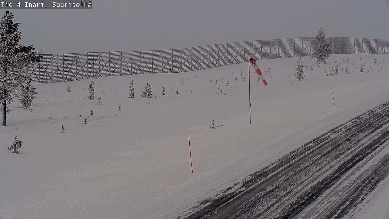 Weather Camera Image Road 4 Inari, Saariselkä, Kaunispää, Inari, Lappi