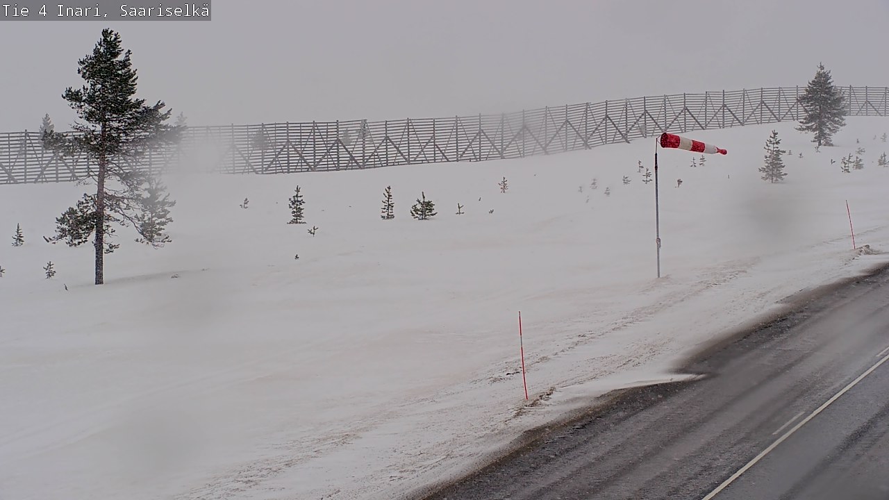Weather Camera Image Road 4 Inari, Saariselkä, Kaunispää, Inari, Lappi
