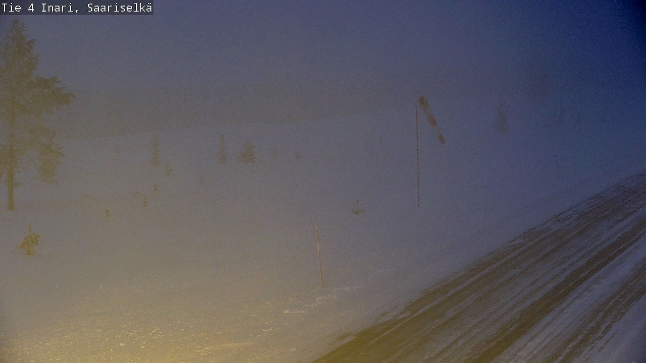 Weather Camera Image Road 4 Inari, Saariselkä, Kaunispää, Inari, Lappi