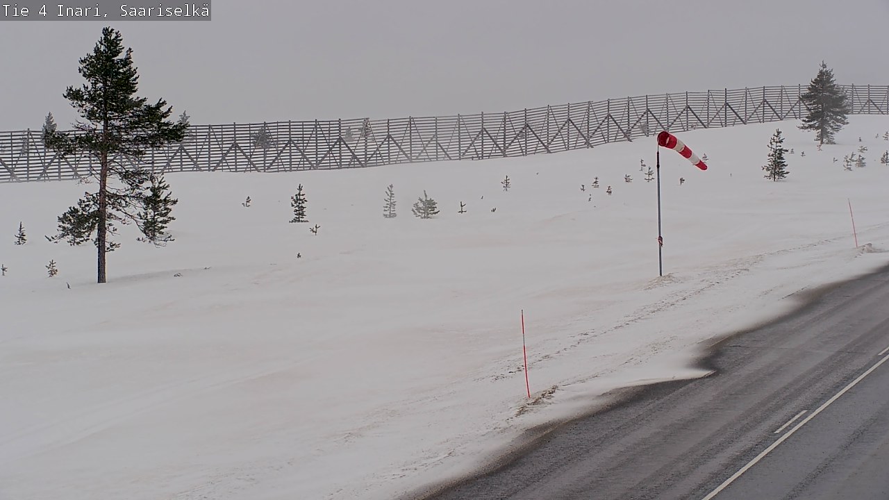 Weather Camera Image Väg 4 Enare, Saariselkä, Kaunispää, Inari, Lappi