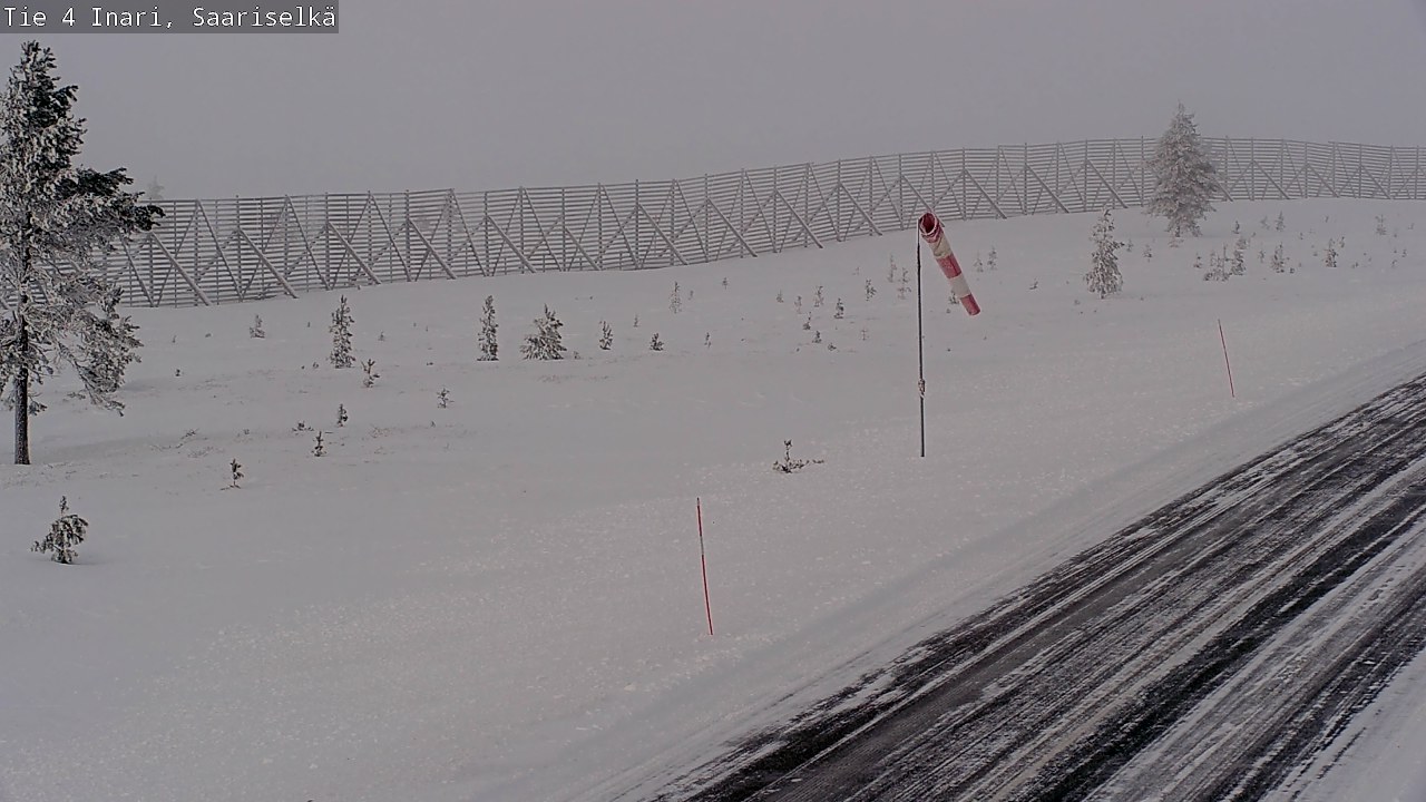 Weather Camera Image Road 4 Inari, Saariselkä, Kaunispää, Inari, Lappi
