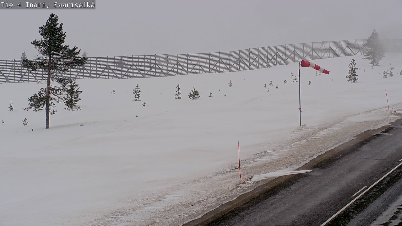 Weather Camera Image Road 4 Inari, Saariselkä, Kaunispää, Inari, Lappi