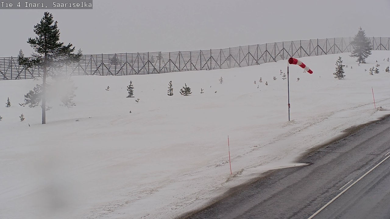 Weather Camera Image Road 4 Inari, Saariselkä, Kaunispää, Inari, Lappi