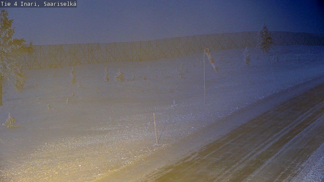 Weather Camera Image Väg 4 Enare, Saariselkä, Kaunispää, Inari, Lappi