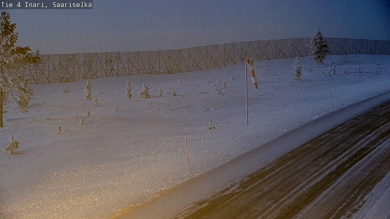 Weather Camera Image Road 4 Inari, Saariselkä, Kaunispää, Inari, Lappi