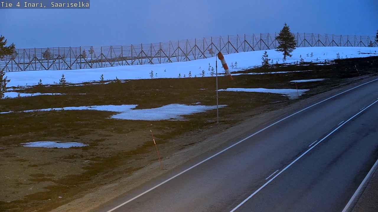 Weather Camera Image Road 4 Inari, Saariselkä, Kaunispää, Inari, Lappi