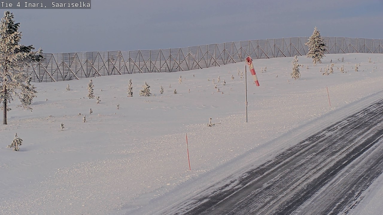 Weather Camera Image Road 4 Inari, Saariselkä, Kaunispää, Inari, Lappi