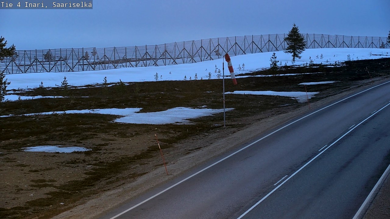 Weather Camera Image Road 4 Inari, Saariselkä, Kaunispää, Inari, Lappi
