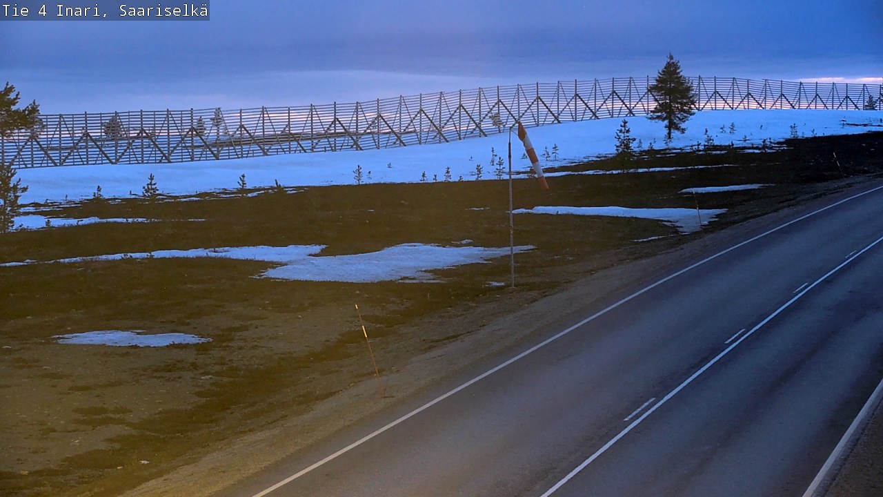 Weather Camera Image Road 4 Inari, Saariselkä, Kaunispää, Inari, Lappi