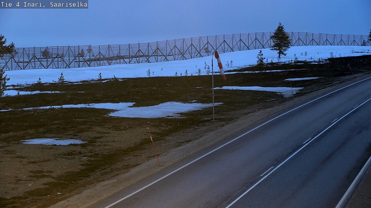 Weather Camera Image Road 4 Inari, Saariselkä, Kaunispää, Inari, Lappi