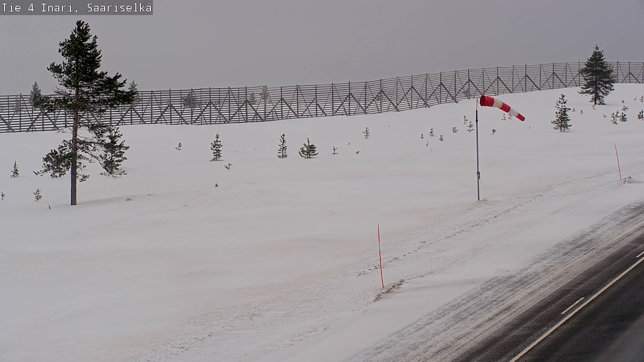 Weather Camera Image Road 4 Inari, Saariselkä, Kaunispää, Inari, Lappi