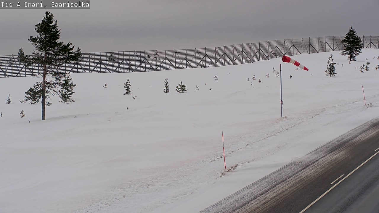 Weather Camera Image Väg 4 Enare, Saariselkä, Kaunispää, Inari, Lappi