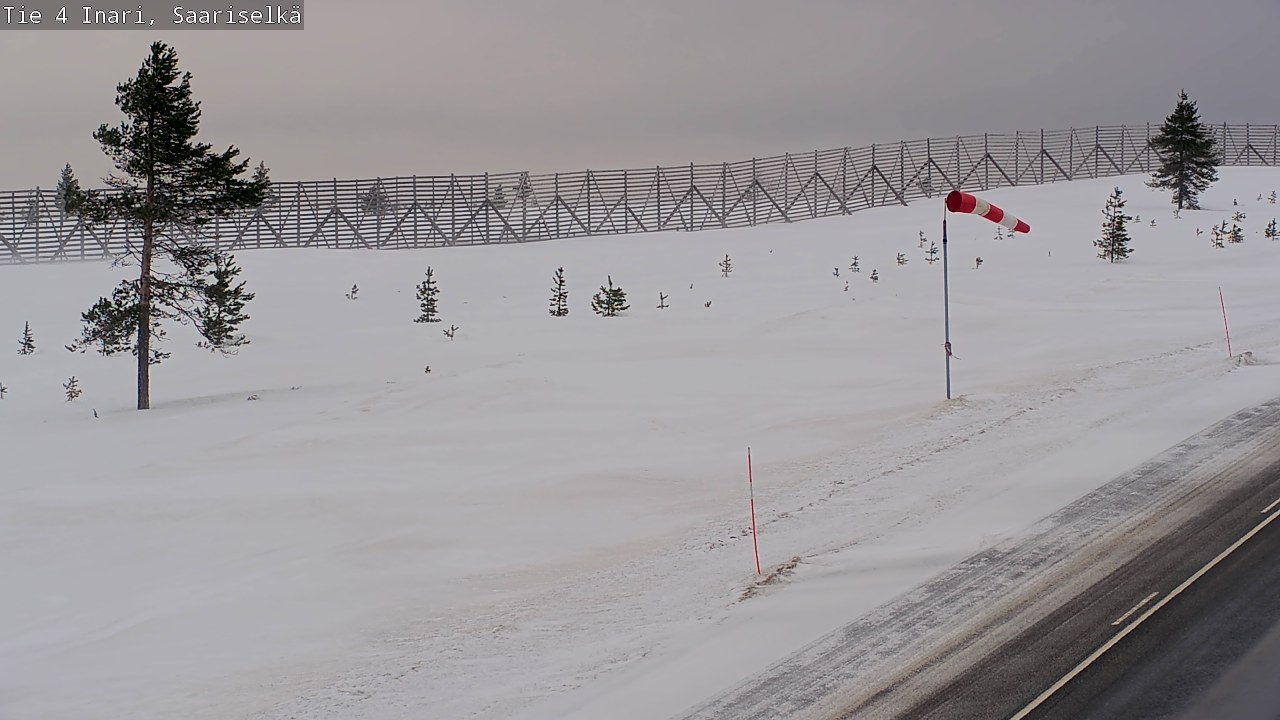 Weather Camera Image Road 4 Inari, Saariselkä, Kaunispää, Inari, Lappi