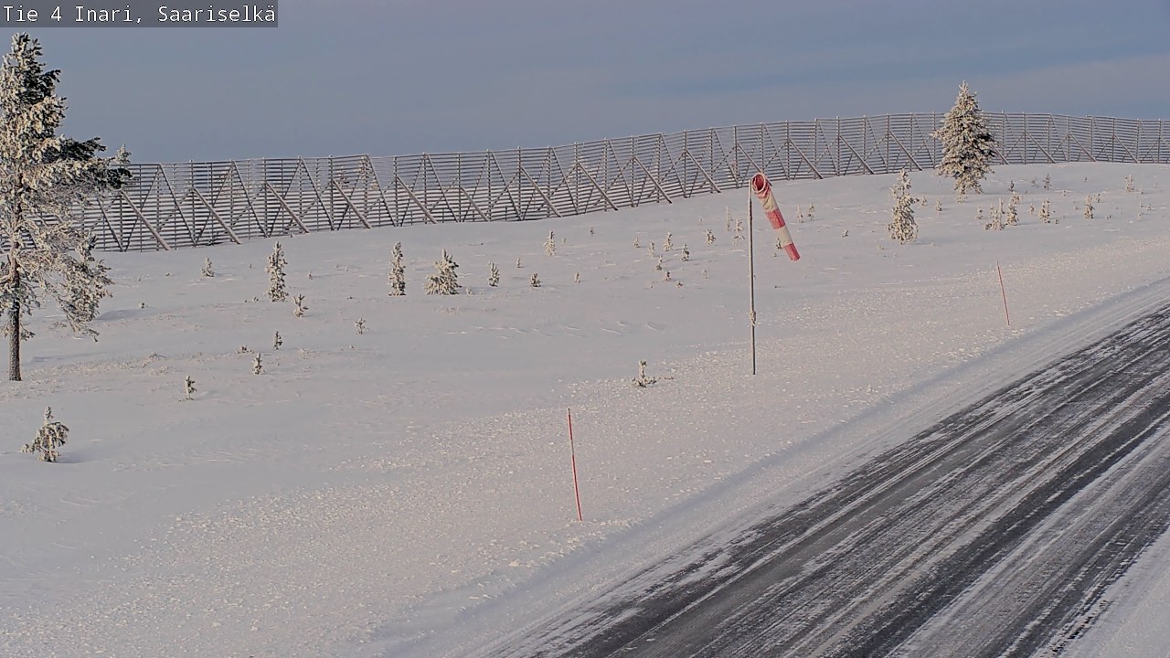 Weather Camera Image Väg 4 Enare, Saariselkä, Kaunispää, Inari, Lappi