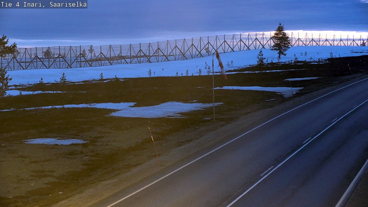 Weather Camera Image Road 4 Inari, Saariselkä, Kaunispää, Inari, Lappi