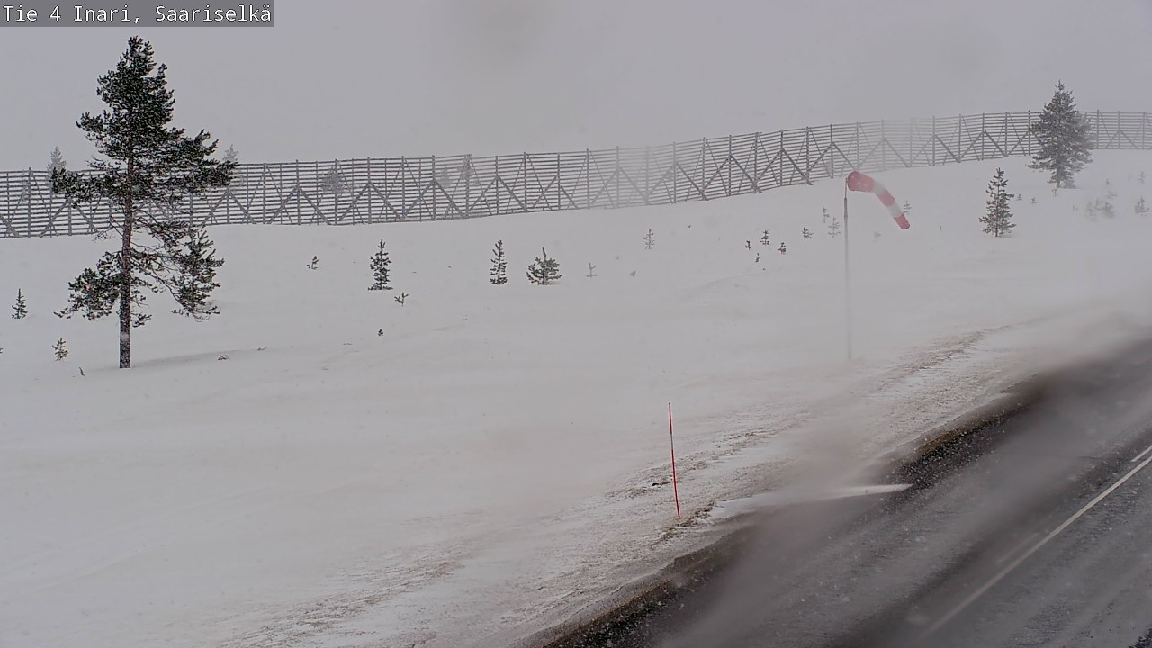 Weather Camera Image Road 4 Inari, Saariselkä, Kaunispää, Inari, Lappi