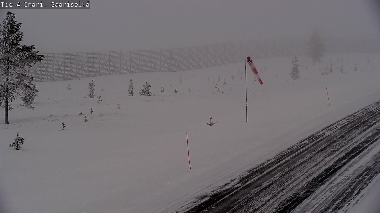 Weather Camera Image Road 4 Inari, Saariselkä, Kaunispää, Inari, Lappi