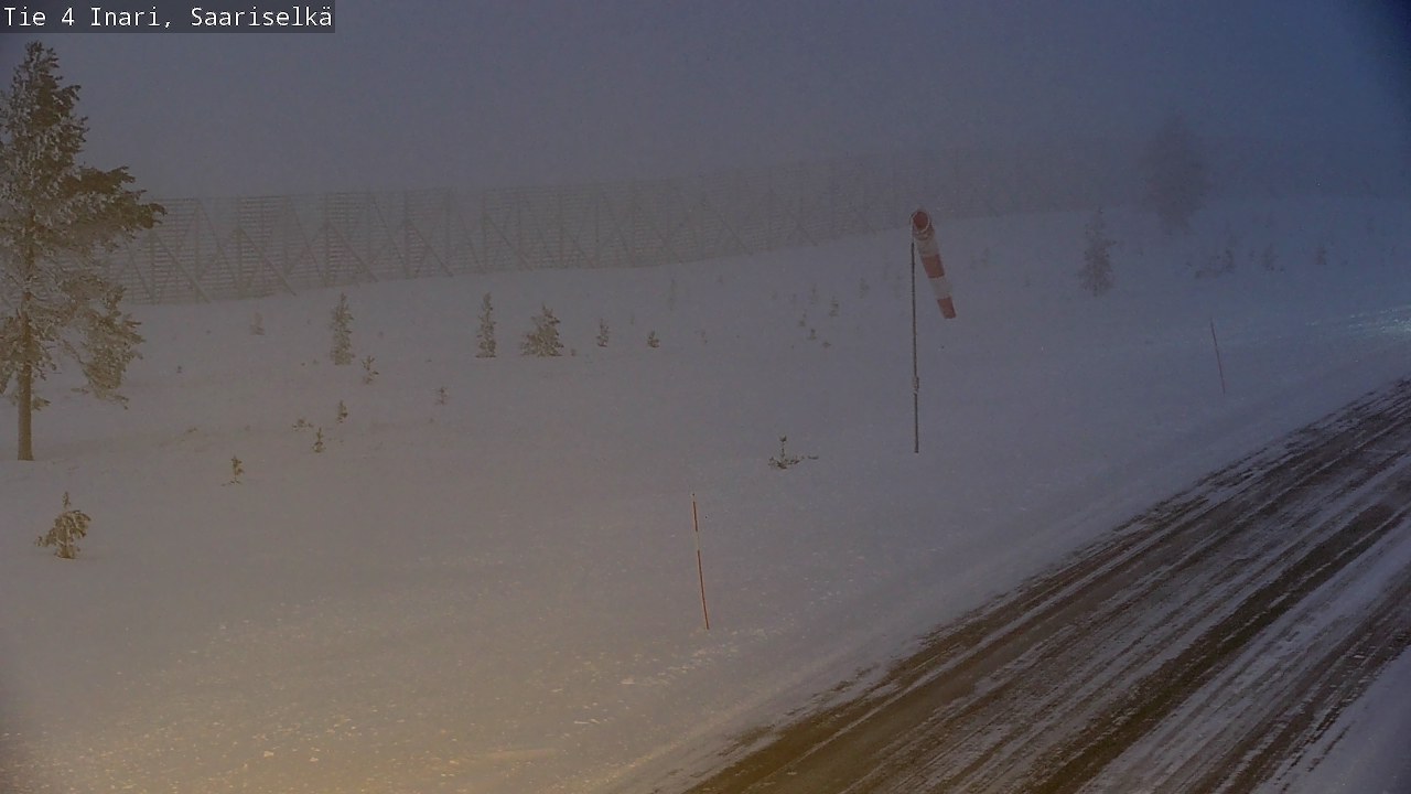 Weather Camera Image Road 4 Inari, Saariselkä, Kaunispää, Inari, Lappi