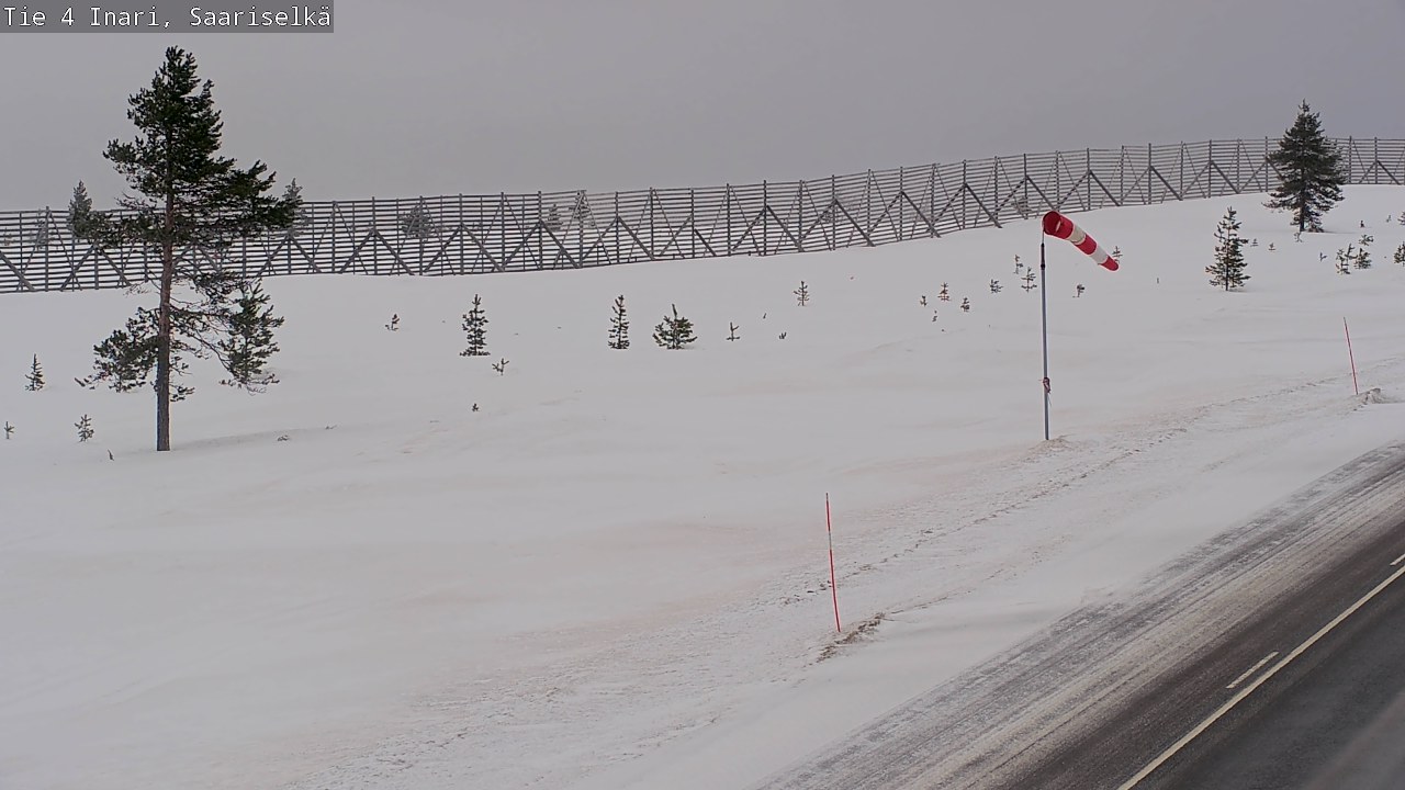 Weather Camera Image Road 4 Inari, Saariselkä, Kaunispää, Inari, Lappi