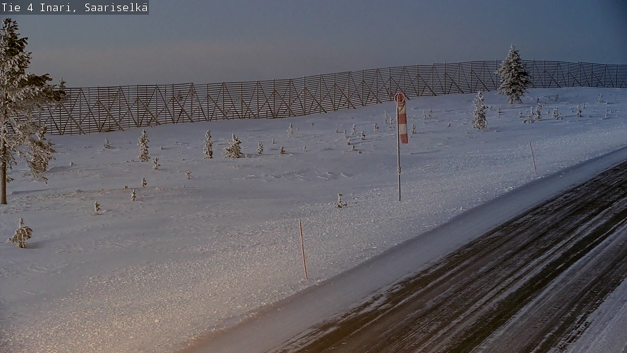 Weather Camera Image Road 4 Inari, Saariselkä, Kaunispää, Inari, Lappi