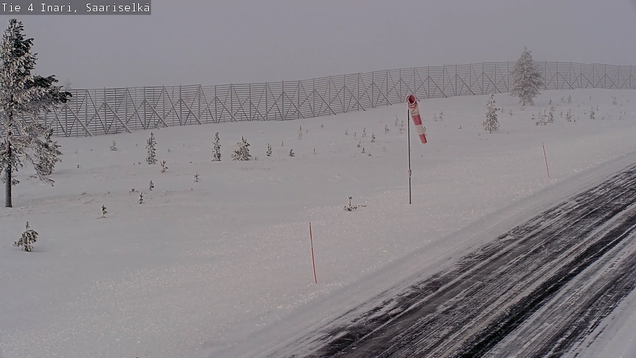 Weather Camera Image Road 4 Inari, Saariselkä, Kaunispää, Inari, Lappi