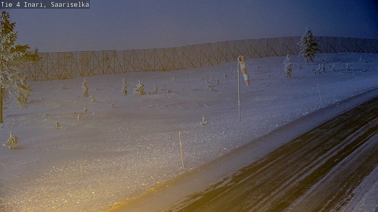 Weather Camera Image Väg 4 Enare, Saariselkä, Kaunispää, Inari, Lappi