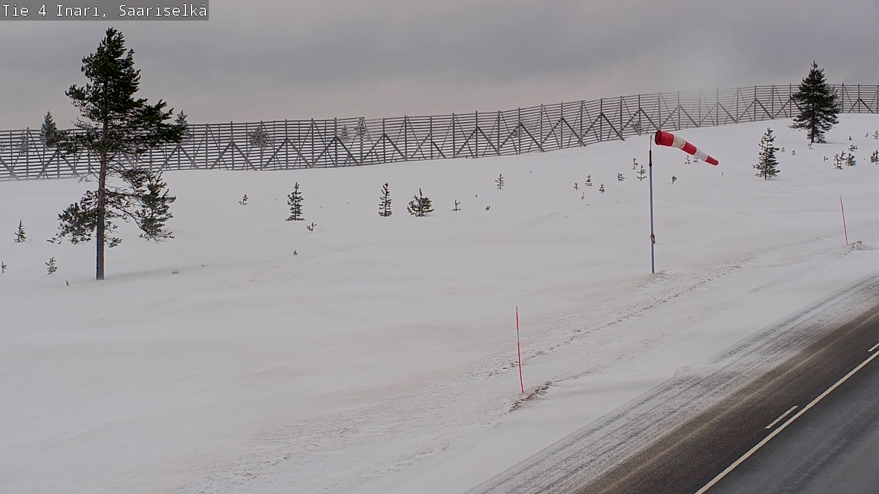 Weather Camera Image Väg 4 Enare, Saariselkä, Kaunispää, Inari, Lappi