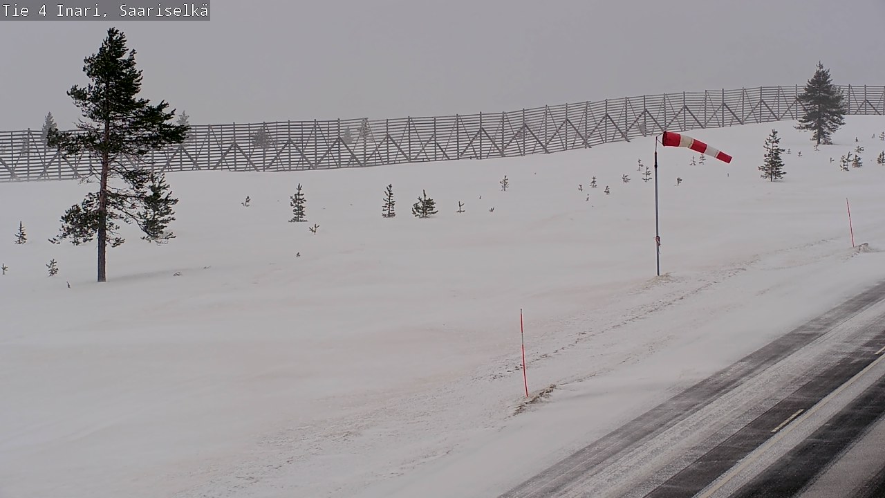 Weather Camera Image Väg 4 Enare, Saariselkä, Kaunispää, Inari, Lappi