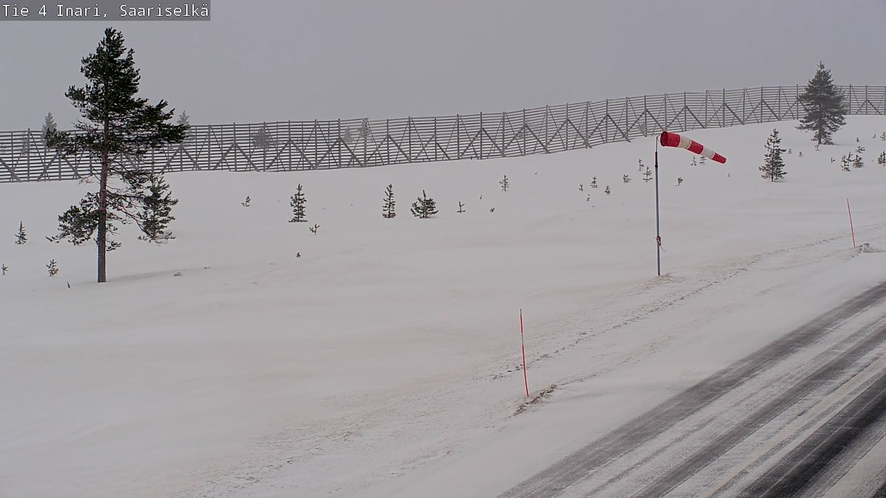 Weather Camera Image Väg 4 Enare, Saariselkä, Kaunispää, Inari, Lappi