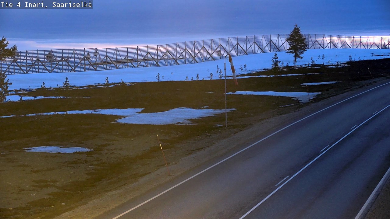 Weather Camera Image Road 4 Inari, Saariselkä, Kaunispää, Inari, Lappi