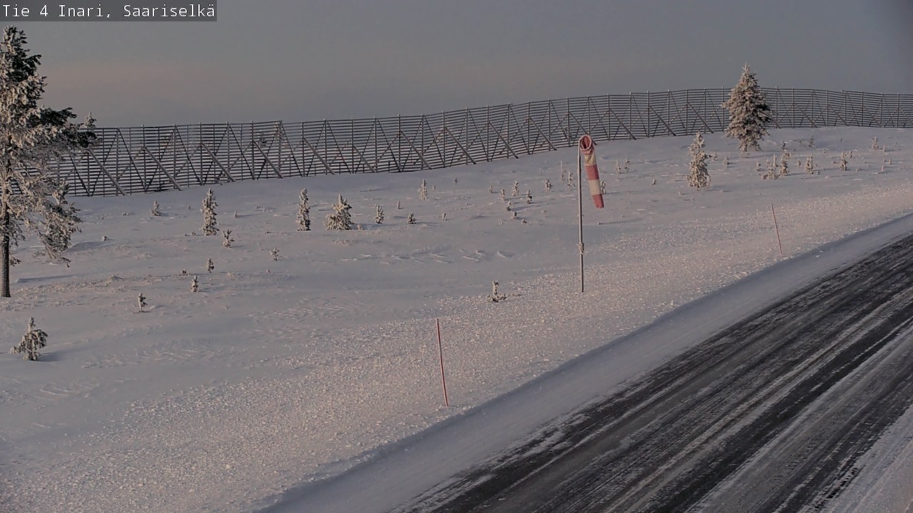 Weather Camera Image Road 4 Inari, Saariselkä, Kaunispää, Inari, Lappi