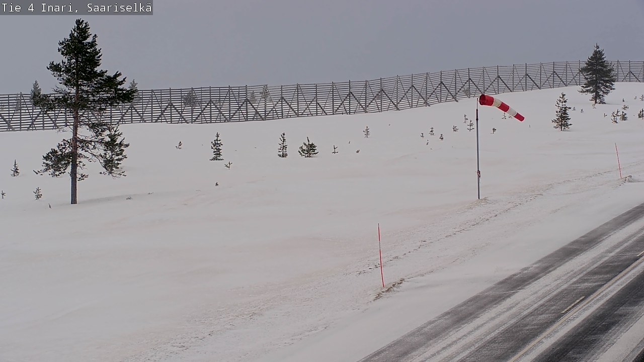 Weather Camera Image Väg 4 Enare, Saariselkä, Kaunispää, Inari, Lappi