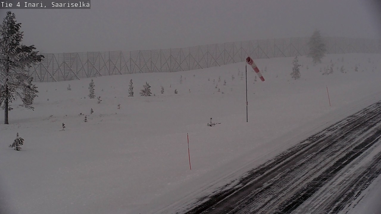 Weather Camera Image Road 4 Inari, Saariselkä, Kaunispää, Inari, Lappi