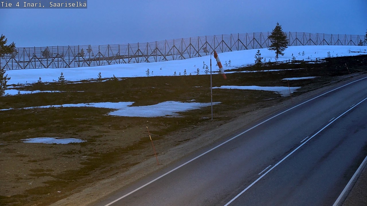 Weather Camera Image Road 4 Inari, Saariselkä, Kaunispää, Inari, Lappi