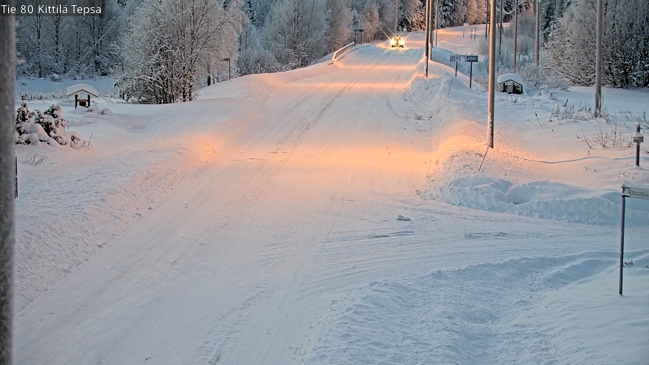 Weather Camera Image Road 80 Kittilä, Tepsa, Kittilä, Lappi