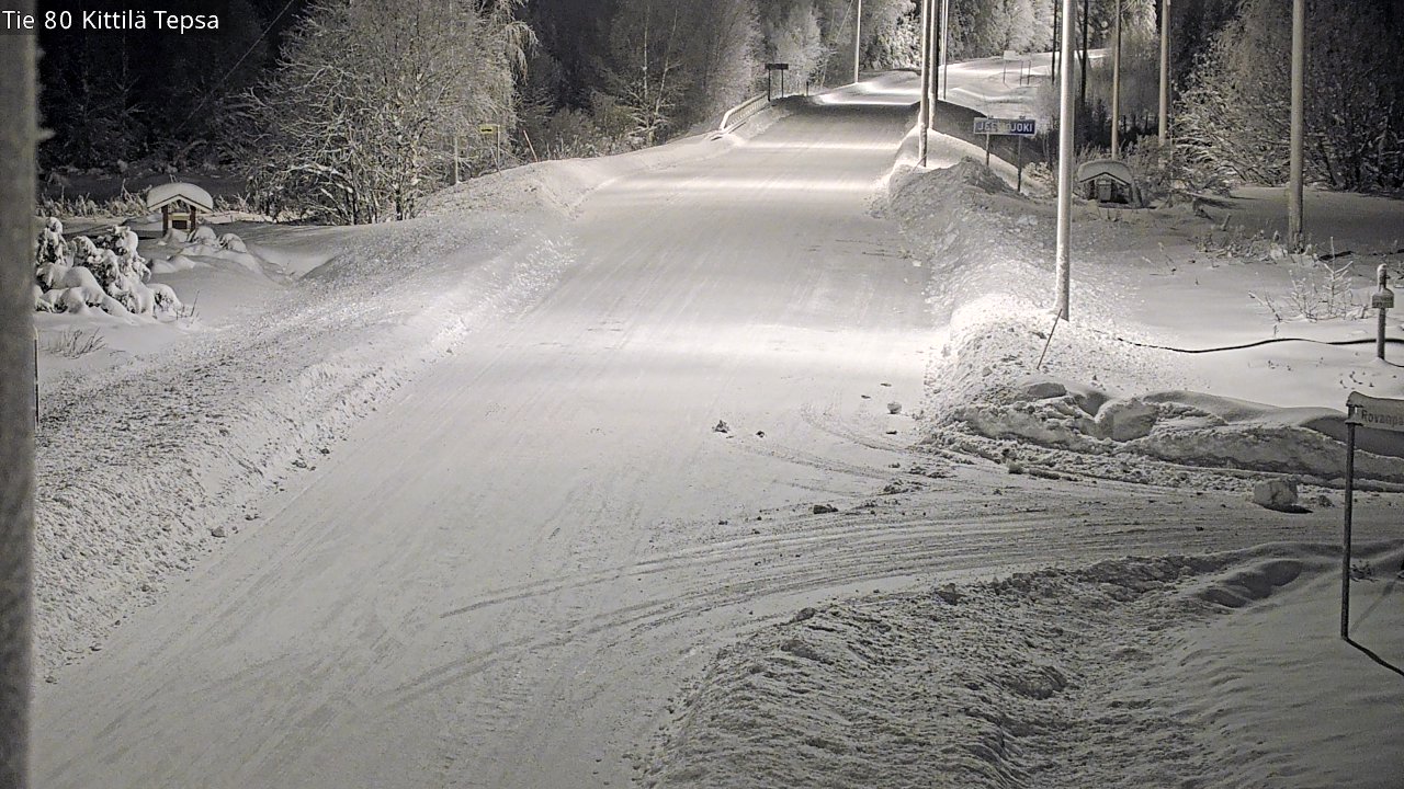 Weather Camera Image Road 80 Kittilä, Tepsa, Kittilä, Lappi