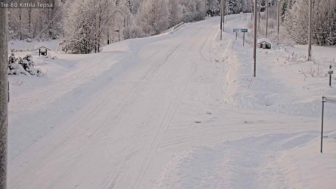 Weather Camera Image Road 80 Kittilä, Tepsa, Kittilä, Lappi