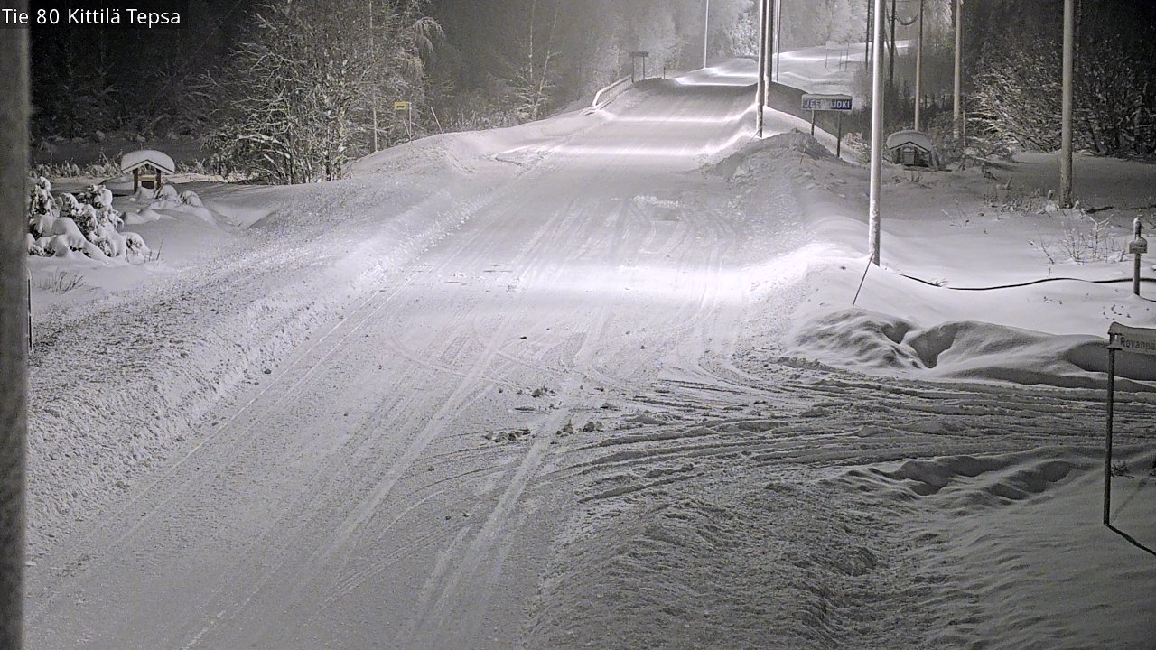 Weather Camera Image Väg 80 Kittilä, Tepsa, Kittilä, Lappi