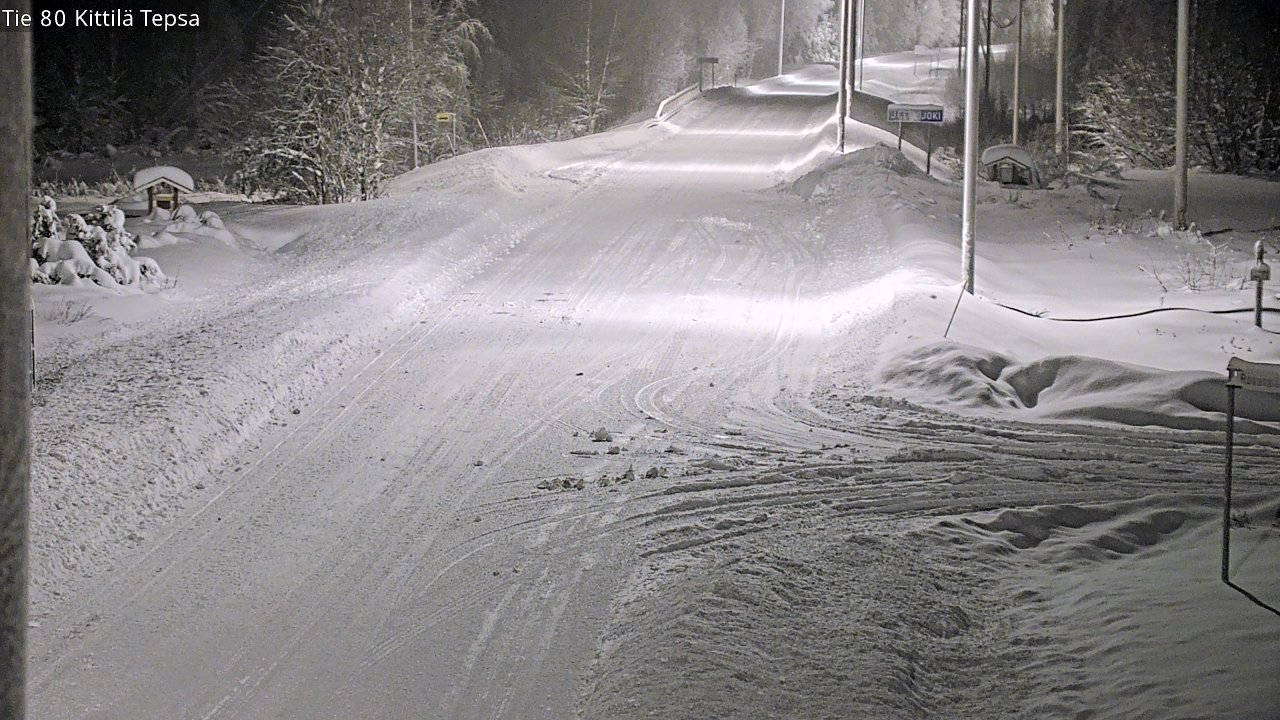 Weather Camera Image Väg 80 Kittilä, Tepsa, Kittilä, Lappi