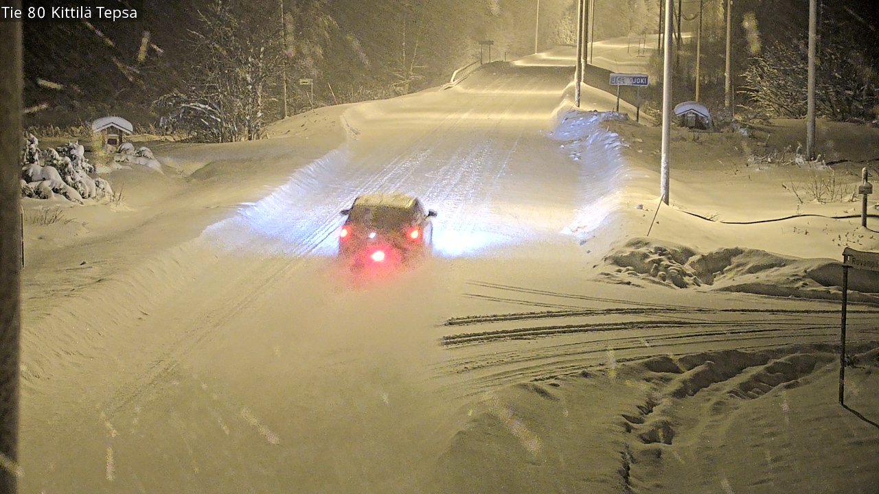 Weather Camera Image Väg 80 Kittilä, Tepsa, Kittilä, Lappi