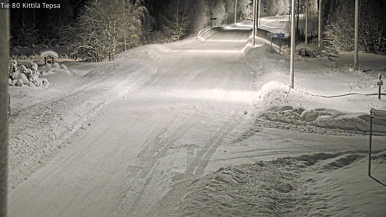 Weather Camera Image Väg 80 Kittilä, Tepsa, Kittilä, Lappi